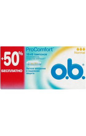 Тампоны "o.b. Pro Comfort Silk Touch Normal" 16шт