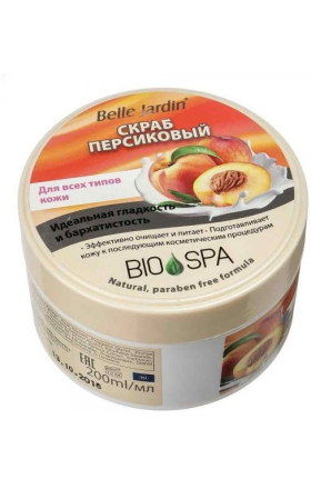 Scrub hand "Belle Jardin" peach 200ml