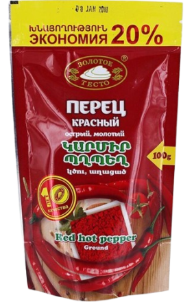 Перец красный острый, молотый "Золотое тесто" 100г