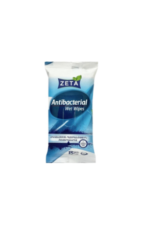 Wet wipe "Zeta" antibacterial 15 pcs