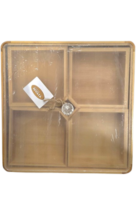 Candy bowl, bamboo, square, BAM-002