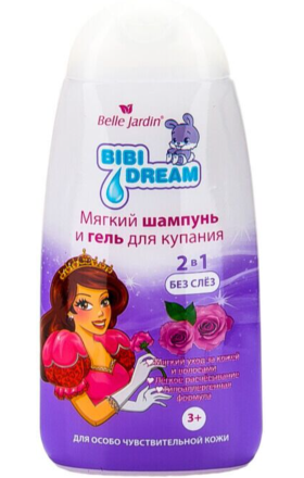 B.J.Bibi Dream Mягкий шампунь и гель для купания 2в1 Экстракт Календулы + миндал.масло 300 мл.
