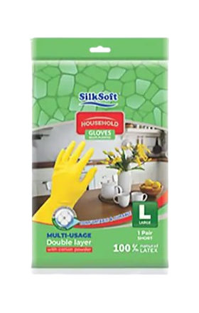 Перчатки резиновые "Silk Soft" 1 пара L