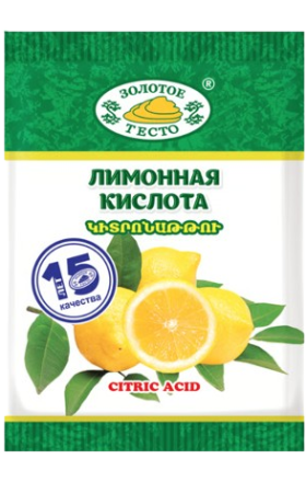 Կիտրոնաթթու «Золотое тесто» 40գ