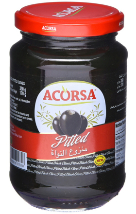 Olives Acorsa black pitted 350g