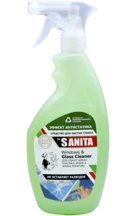 Ապակի լվանալու միջոց «Sanita» կանաչ 500մլ