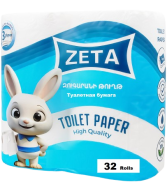 Toilet paper 'ZETA' 3 ply 32 pieces