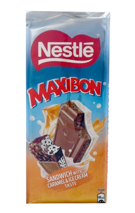 Chocolate bar "Nestle" Maxibon, caramel-ice cream 198g