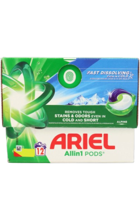Լվացքի պարկուճ «Ariel» ալպիական թարմություն 12հատ