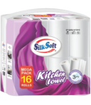 Եռաշերտ խոհանոցային սրբիչ «Silk Soft» 16հատ