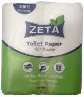 Toilet paper 'ZETA' 2 ply 4 pcs
