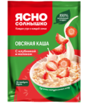 Oatmeal “Yasno Solnyshko” with strawberry and milk, 45 g
