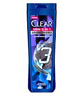 Shampoo Clear men 3in1 with charcoal 380 ml