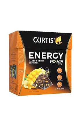 Зеленый чай <<Curtis>> Energy Витамин B1B3B5 манго 15 шт. 25,5г