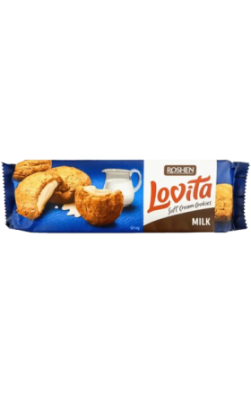 Cookies "Roshen" Lovita, milk filling 127g