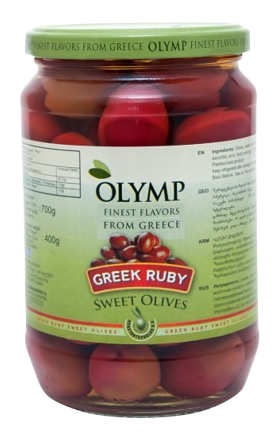Red olives with pit "Olymp" 700g