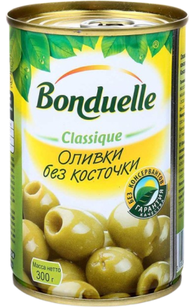 Ձիթապտուղ կանաչ՝ առանց կորիզ «Bonduelle» 300գ 