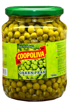 Green peas "Coopoliva" 720g