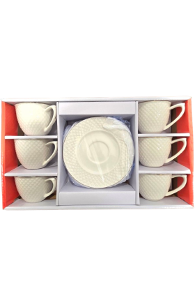 Սուրճի բաժակներ ափսեներով, 6հատ, SC-1255