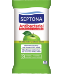 Խոնավ անձեռոցիկներ հակաբակտերիալ «Septona» Cotton Care 15հատ  