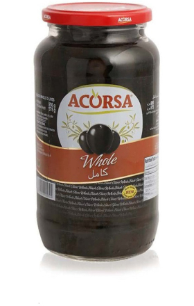 Ձիթապտուղ Acorsa սև կորիզով 950գ ապակի