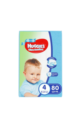 Diapers "Huggies Ultra Comfort" N4 8-14kg 80pcs
