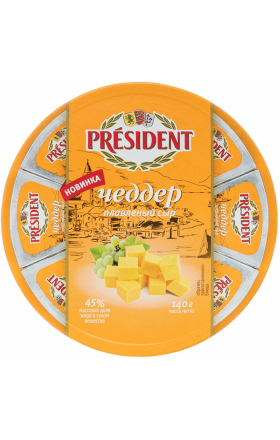 Պանիր հալած «President» 140գ