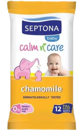 Խոնավ անձեռոցիկներ մանկական «Septona» 12 հատ  	