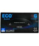 Gloves "Eco" 4G synthetic, black M 100pcs