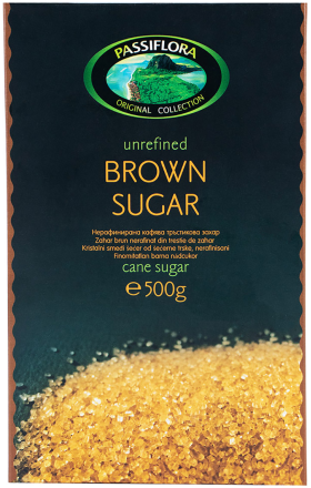 Сахар тростниковый "Passiflora" 500г