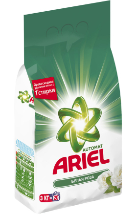 Լվացքի փոշի «Ariel» սպիտակ հագուստի համար 3կգ