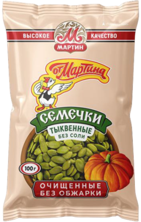 Դդմի չբոված սերմեր մաքրված «Օտ Մարտինա» 100գ