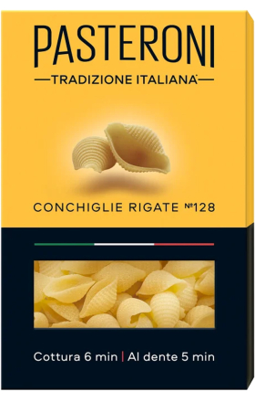 Մակարոն «Pasteroni Conchiglie Rigate №128» 400գ