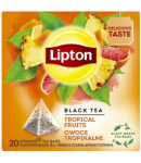 Черный чай "Lipton" со вкусом тропических фруктов, 20 шт.