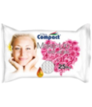 Салфетки влаж. Compact Ultra Make-Up 25шт 