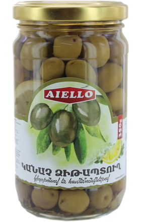 Green olives with lemon "Aiello" 350g