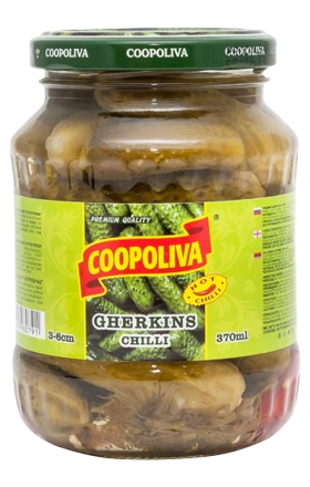 Gherkins "Coopoliva" 370g 