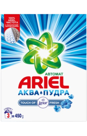 Washing powder "Ariel" aqua, lenor 450g