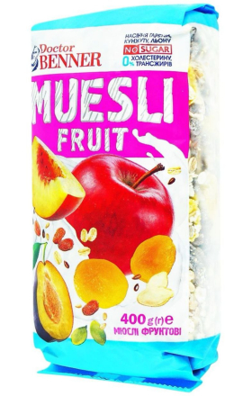Мюсли "Доктор Беннер" фруктовый 400г