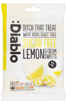 Candies "Diablo" lemon without sugar 75g