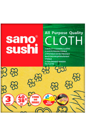 Тряпкa "Sano" универсальные 40*38см, 3шт