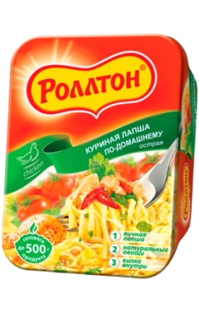 Noodles "Rollton" with chicken flavor, spicy 90g