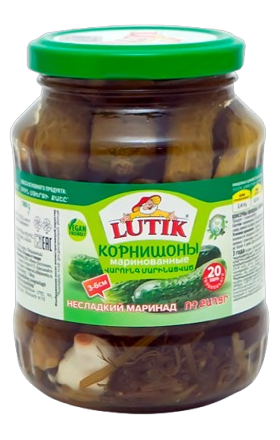 Pickled cornichons "Lutik" 370g