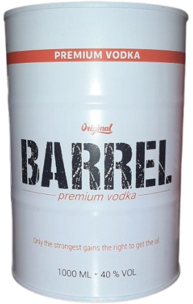 Водка  "Баррель", металлическая емкость 1л