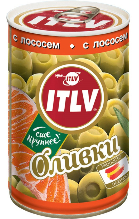 Ձիթապտուղ «ITLV»կանաչ լցոնած սաղմոնով 314մլ