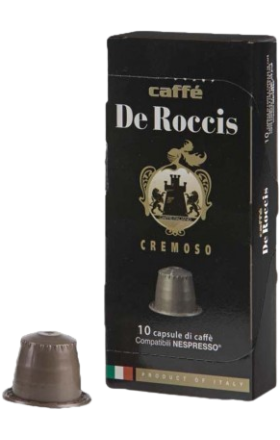 Кофейные капсулы "De Roccis" Nespresso Кремозо, 10 шт.