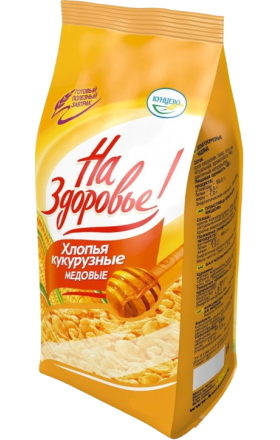 Corn flakes “Na Zdorovye”, honey, 150 g