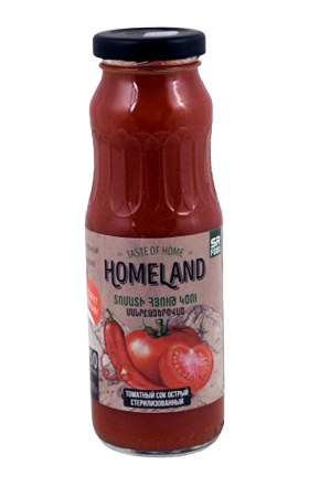 Հյութ «Հոմլենդ» լոլիկ կծու 250մլ ապ/տ
