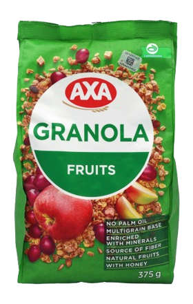 Գրանոլա «AXA» մեղր և մրգեր 375գր