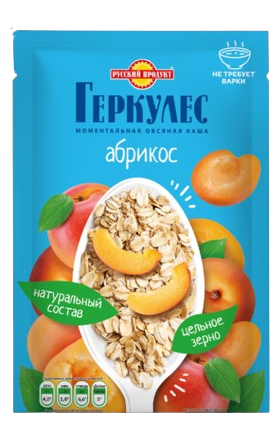 Oat porridge "Russkiy Product Hercules" abricot 35g